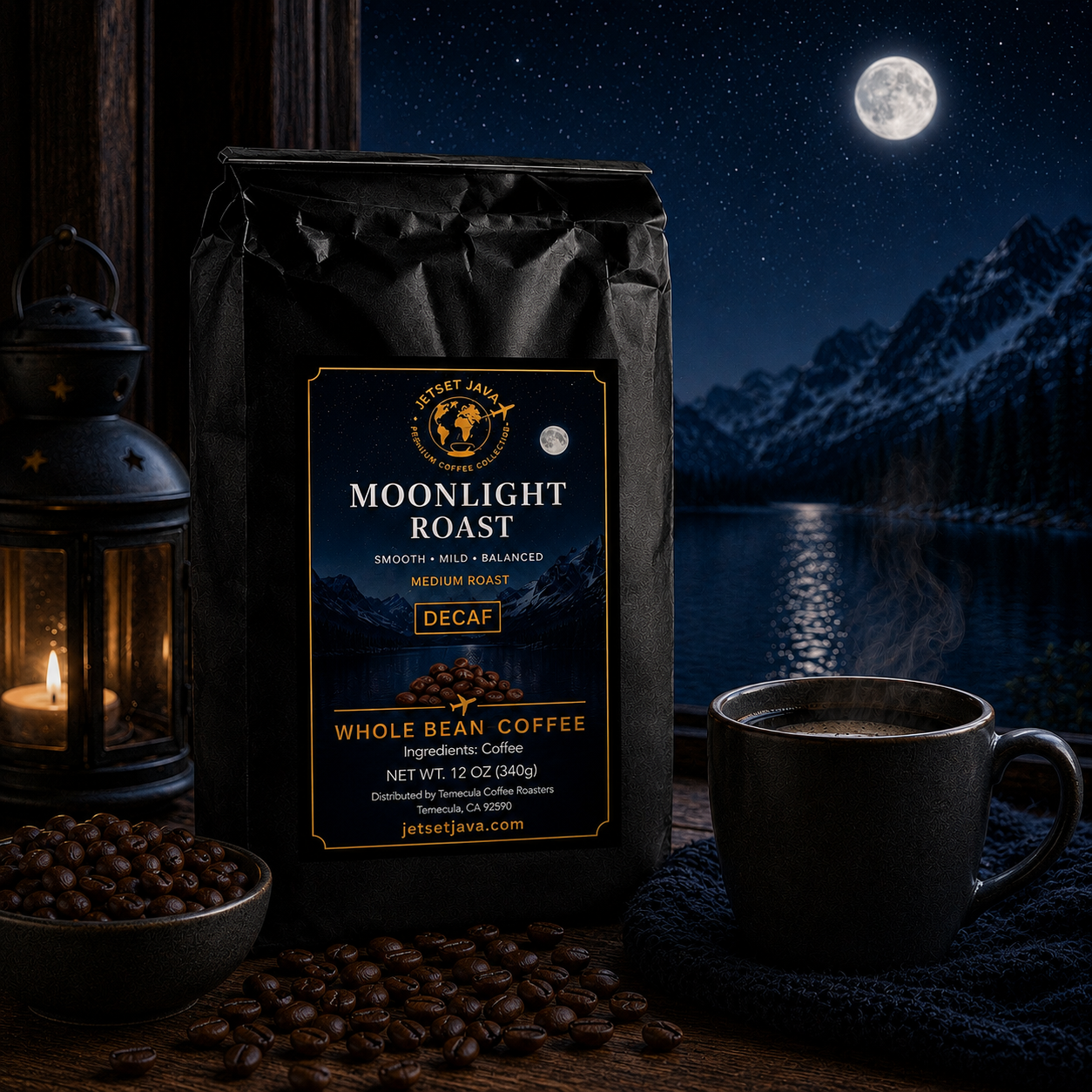 Moonlight Roast ~ Decaf Whole Bean Coffee