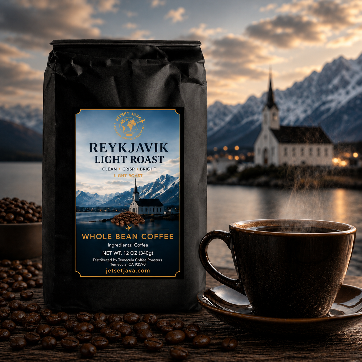 Reykjavik Light Roast ~ Whole Bean Coffee